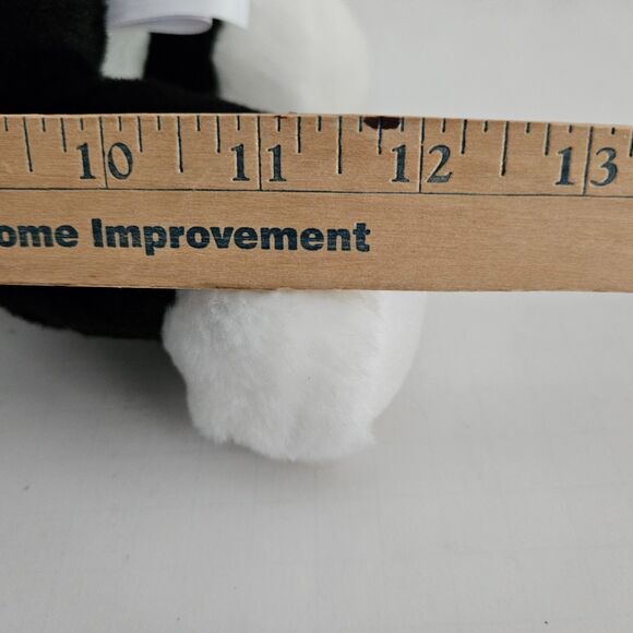 Aurora Buster the Boston Terrier Dog 12" Flopsie Plush Stuffed Animal Toy - Picture 9 of 11